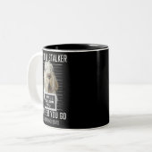 個人的なストーカー犬スピノンItaliano私はフォロ ツートーンマグカップ (正面左)