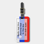 個人的なスロベニアの簡単IDの旗 ラゲッジタグ (正面縦)