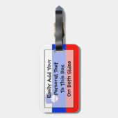 個人的なスロベニアの簡単IDの旗 ラゲッジタグ (裏面縦)