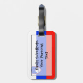 個人的なスロベニアの簡単IDの旗 ラゲッジタグ (裏面縦)