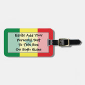 個人的なセネガルの簡単IDの旗 ラゲッジタグ (正面横)