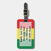 個人的なセネガルの簡単IDの旗 ラゲッジタグ (正面縦)