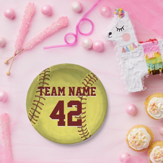 個人的なソフトボールの芸術 ペーパープレート (パーティー)