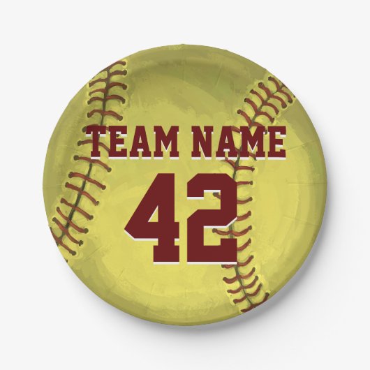 個人的なソフトボールの芸術 ペーパープレート (正面)