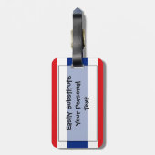 個人的なタイの簡単IDの旗 ラゲッジタグ (裏面縦)