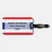 個人的なタイの簡単IDの旗 ラゲッジタグ (裏面横)
