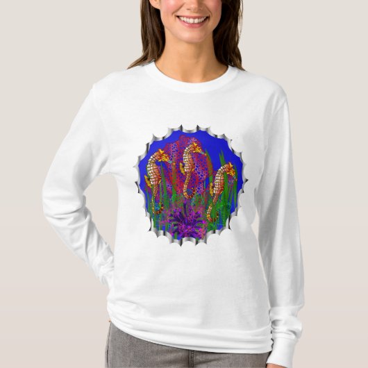 個人的なタツノオトシゴのアクアリウムおよび珊瑚礁 Tシャツ (正面)
