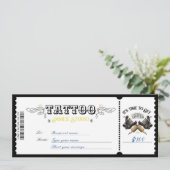 個人的なタトゥー割引券証明書チケットギフト 招待状 (スタンド正面)