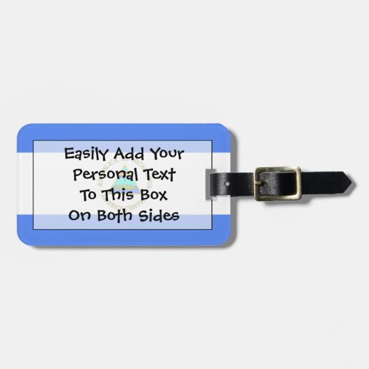 個人的なニカラグアの簡単IDの旗 ラゲッジタグ (正面横)