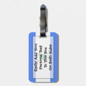 個人的なニカラグアの簡単IDの旗 ラゲッジタグ (裏面縦)