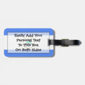 個人的なニカラグアの簡単IDの旗 ラゲッジタグ (裏面横)