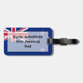 個人的なニュージーランドの簡単IDの旗 ラゲッジタグ (裏面横)