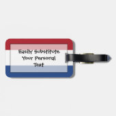 個人的なネザーランド簡単IDの旗 ラゲッジタグ (裏面横)