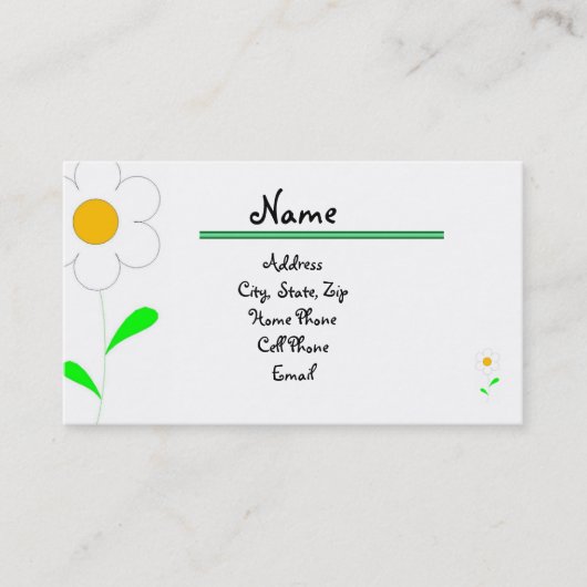 個人的なネットワーキングカード 名刺 (正面)