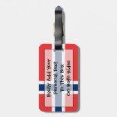 個人的なノルウェーの簡単IDの旗 ラゲッジタグ (裏面縦)