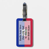 個人的なハイチの簡単IDの旗 ラゲッジタグ (裏面縦)