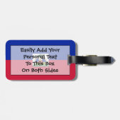 個人的なハイチの簡単IDの旗 ラゲッジタグ (裏面横)