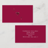 個人的なハートまたは名刺のエース 名刺 (正面/裏面)