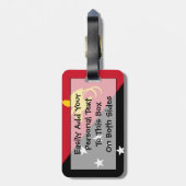 個人的なパプアニューギニアの簡単IDの旗 ラゲッジタグ (裏面縦)