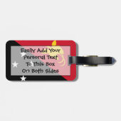 個人的なパプアニューギニアの簡単IDの旗 ラゲッジタグ (裏面横)