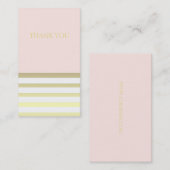 個人的なピンク及び金ゴールドまたはビジネスは感謝していしています 名刺 (正面/裏面)