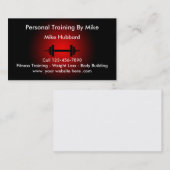 個人的なフィットネスのトレーナー 名刺 (正面/裏面)