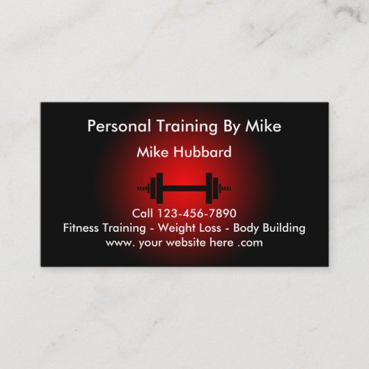 個人的なフィットネスのトレーナー 名刺 (正面)