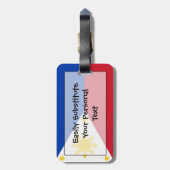 個人的なフィリピンの簡単IDの旗 ラゲッジタグ (裏面縦)