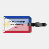 個人的なフィリピンの簡単IDの旗 ラゲッジタグ (裏面横)