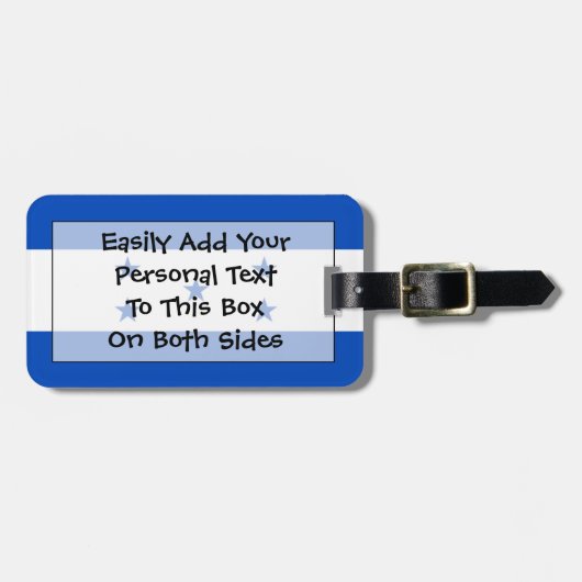 個人的なホンジュラスの簡単IDの旗 ラゲッジタグ (正面横)