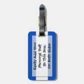 個人的なホンジュラスの簡単IDの旗 ラゲッジタグ (裏面縦)