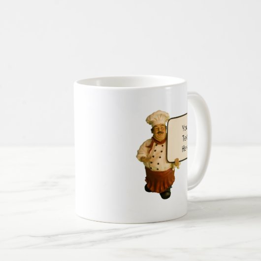 個人的なメッセージのシェフ コーヒーマグカップ (正面右)