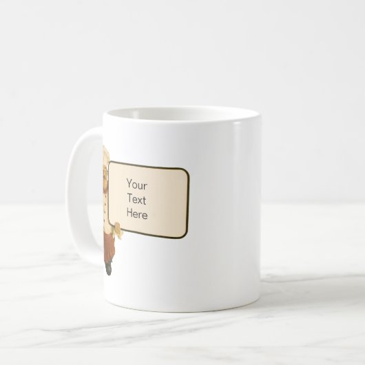 個人的なメッセージのシェフ コーヒーマグカップ (正面左)