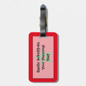 個人的なモロッコの簡単IDの旗 ラゲッジタグ (裏面縦)