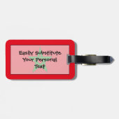 個人的なモロッコの簡単IDの旗 ラゲッジタグ (裏面横)