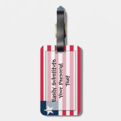 個人的なリベリアの簡単IDの旗 ラゲッジタグ (裏面縦)
