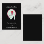 個人的なヴィンテージのフラッパーの~のアールデコの~ 名刺 (正面/裏面)