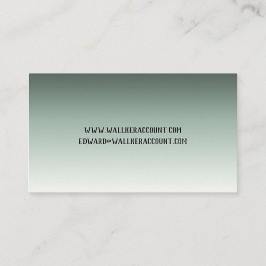 個人的な会計士財政の財政家のマネージャー 名刺 (裏面)