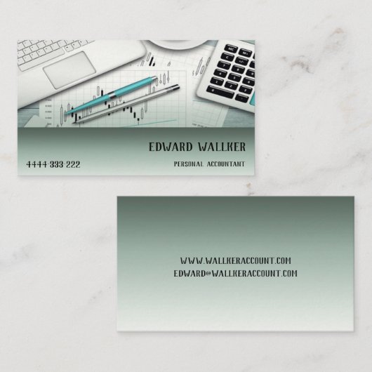 個人的な会計士財政の財政家のマネージャー 名刺 (正面/裏面)