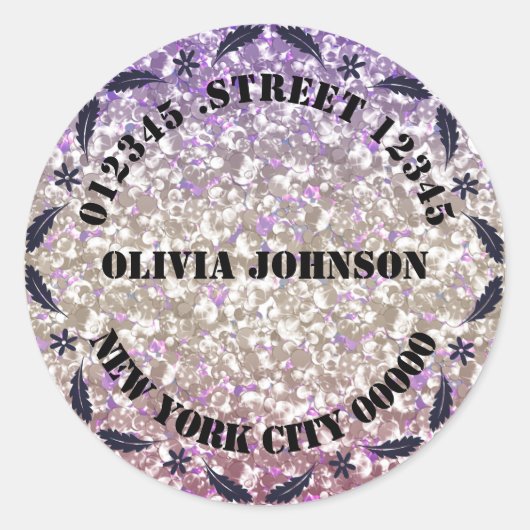 個人的な光沢のあるステッカー ラウンドシール (正面)