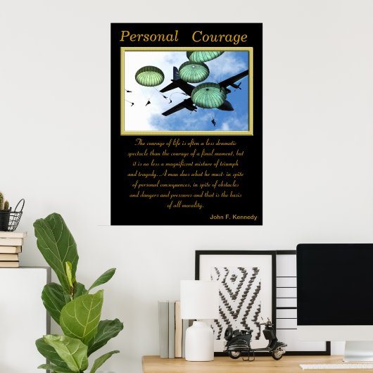 個人的な勇気：空からの降下 ポスター (ホームオフィス)