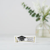 個人的な卒業カードは、名前、学校及び年を加えます コーリングカード (スタンド正面)