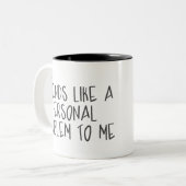 個人的な問題のように鳴ります ツートーンマグカップ (正面左)