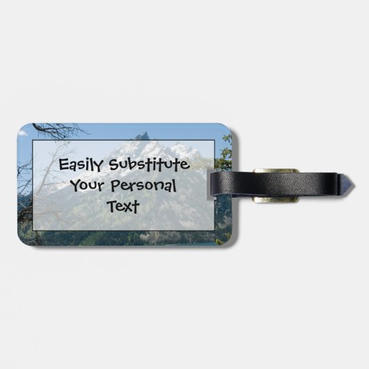 個人的な壮大なTetonの国立公園#10の簡単ID ラゲッジタグ (裏面横)