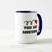 個人的な引用文のテンプレートのバレンタインデーのマグ マグカップ (正面右)