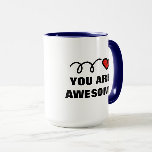 個人的な引用文のテンプレートのバレンタインデーのマグ マグカップ (正面右)