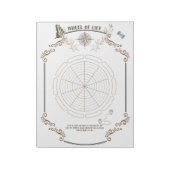 個人的な成長のために印刷可能な生命のホイール ノートパッド (回転)