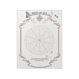 個人的な成長のために印刷可能な生命のホイール ノートパッド