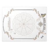 個人的な成長のために印刷可能な生命のホイール ノートパッド (正面)