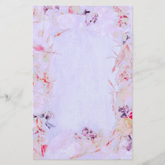 個人的な手紙書のメモを取るフローラメッセージ 便箋 (正面)